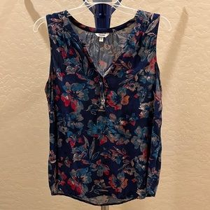 Sonoma Patriotic Floral Sleeveless Top